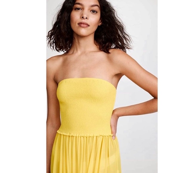 Ramy Brook Calista Strapless Maxi Dress in Orange. - Picture 8 of 9